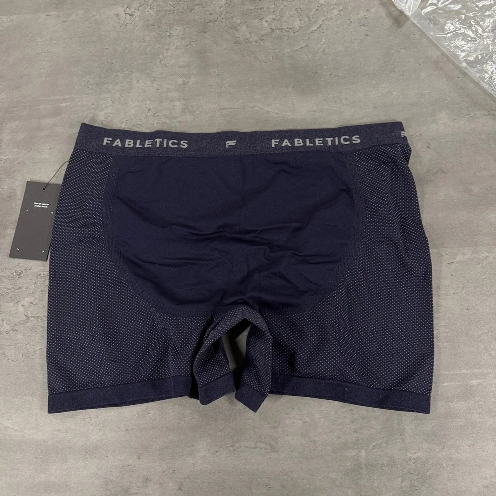 Fabletics Boxer Briefs Mens XXL Training Day Deep Navy Gray Athletic Breathable